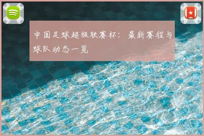 中国足球超级联赛杯：最新赛程与球队动态一览